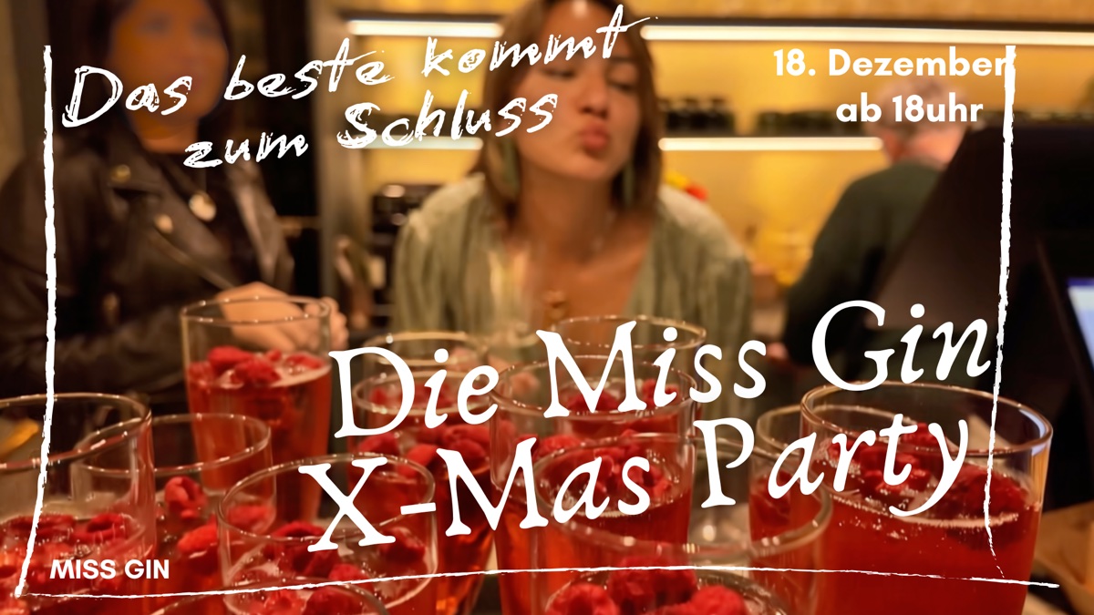 Flyer zur Miss Gin X-Mas Party